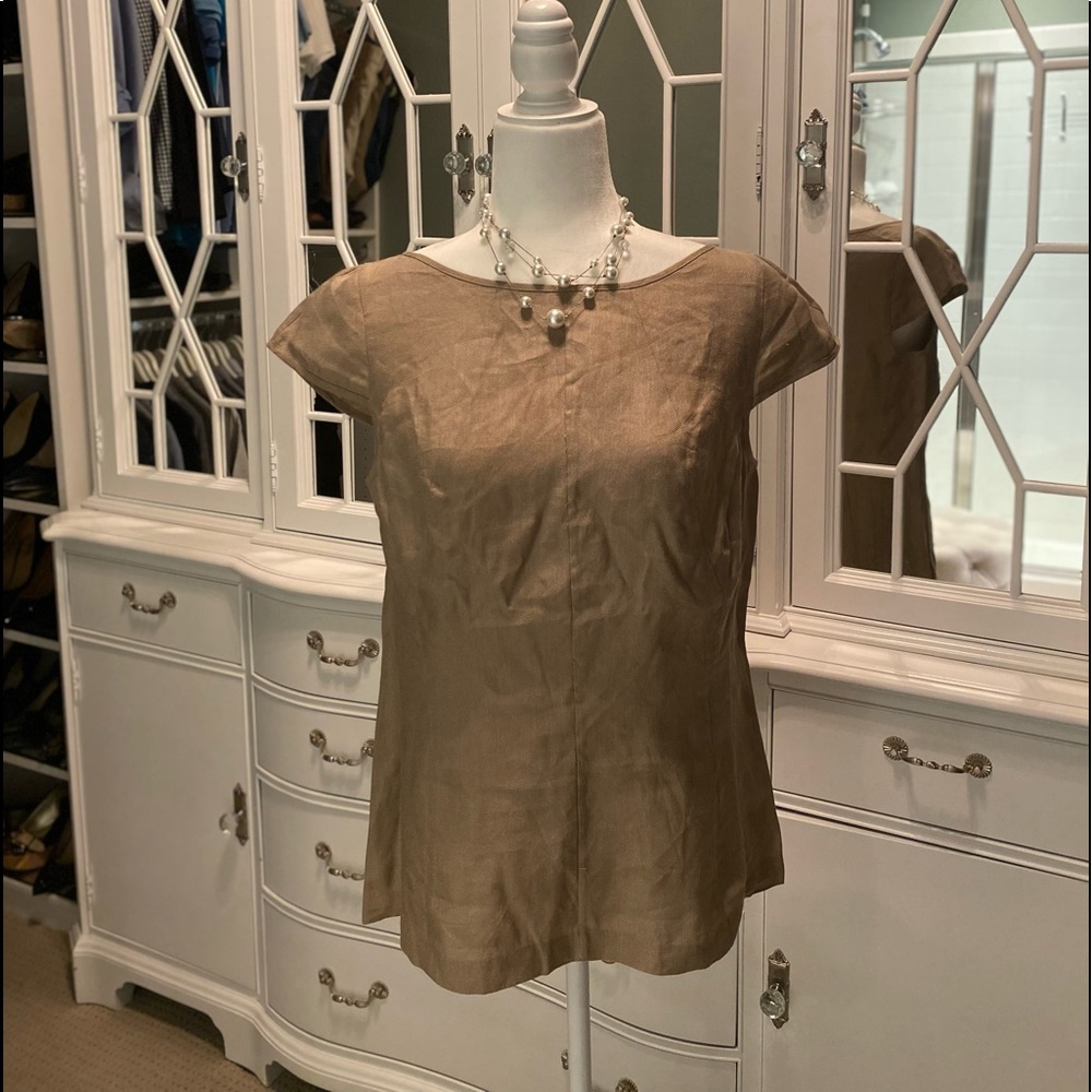 NWT Ann Taylor top tan 10